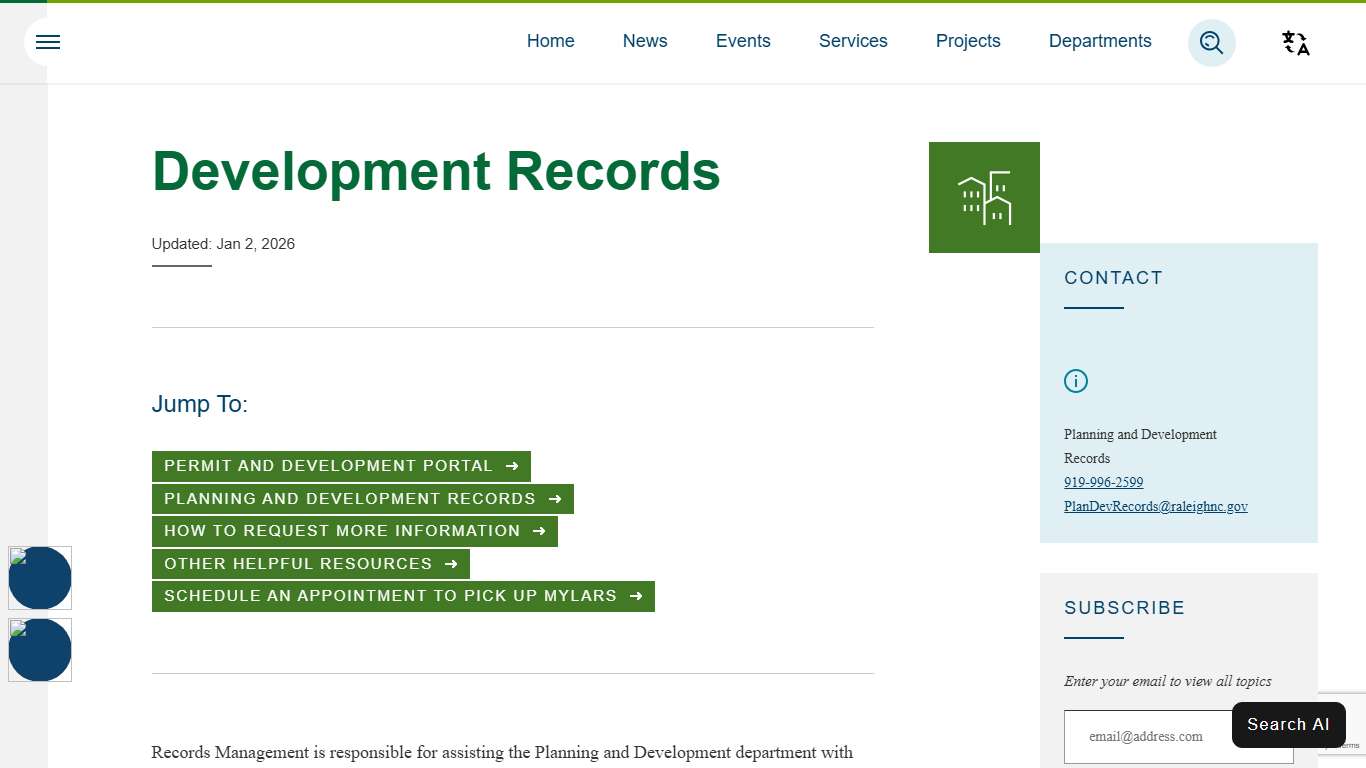 Development Records Raleighnc.gov